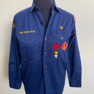 Vintage Cub Scout Long Sleeved Uniform Shirt